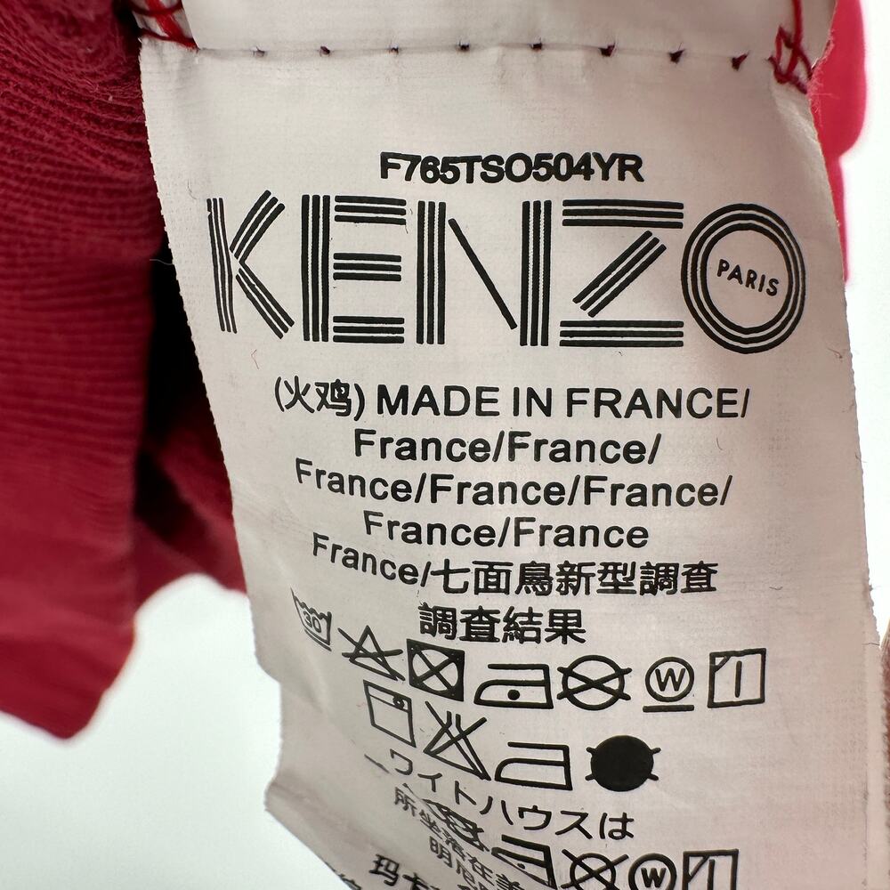 Kenzo Iconic Embroidered Long Sleeve Crewneck Pullover Red Sweater Womens Large - Picture 8 of 9